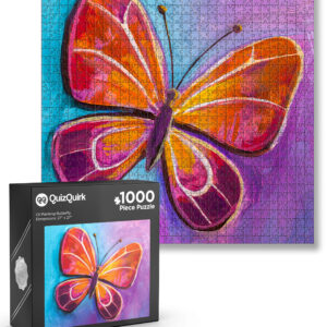 1000 Piece Butterfly Painting Jigsaw Puzzle (Puzzle Saver Kit Included)