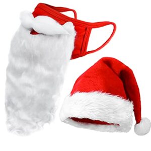 Encased Santa Claus Beard Face Mask + Hat
