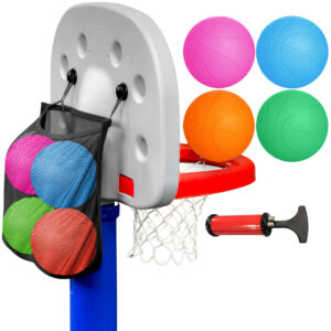 Storage Set for Little Tikes Easy ScoreBasketball Hoop + Mini Basketballs Multi Color
